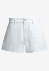 Polo Ralph Lauren Embroidered Logo Mini Chino Shorts White 211963798002DECKWASH WHITE_f19787a0-0e84-4648-b4ec-b2f2c33c4340