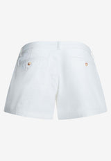 Polo Ralph Lauren Embroidered Logo Mini Chino Shorts White 211963798002DECKWASH WHITE_f19787a0-0e84-4648-b4ec-b2f2c33c4340