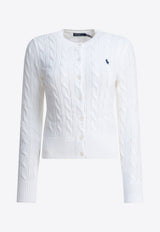 Polo Ralph Lauren Cable Knit Logo Cardigan White 211971868007WHITE_917ae345-b3a5-4616-a017-65eb4d936e80