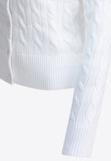 Polo Ralph Lauren Cable Knit Logo Cardigan White 211971868007WHITE_917ae345-b3a5-4616-a017-65eb4d936e80