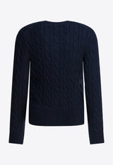 Polo Ralph Lauren Cable Knit Logo Cardigan Blue 211971868008HUNTER NAVY_424aba2a-f177-4ede-98c0-20d56a8c2b02
