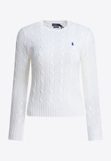 Polo Ralph Lauren Cable-Knit Logo Sweater White 211971869007WHITE_649e7317-8361-4b93-9fc6-0cc9afdce457
