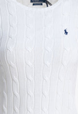 Polo Ralph Lauren Cable-Knit Logo Sweater White 211971869007WHITE_649e7317-8361-4b93-9fc6-0cc9afdce457