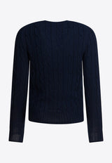 Polo Ralph Lauren Cable-Knit Logo Sweater Blue 211971869008HUNTER NAVY_6ba51930-cd1a-4912-a6ee-faf3ac6e7275