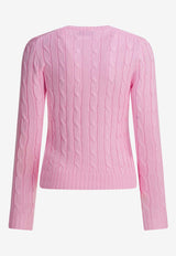 Polo Ralph Lauren Logo-Embroidered Crewneck Sweater Pink