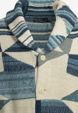 Polo Ralph Lauren Woven Knit Belted Cardigan Multicolor 710A12800001CREAM BLUE COMBO_3ae6e207-b71a-4466-9a7c-fc6ad640238f