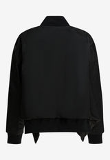 Sacai Asymmetric Zip-Up Bomber Jacket Black 26-08304001_0496ad5c-ef5a-4b61-b2e8-fd9554066d2e