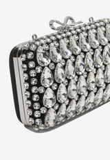 Self-Portrait Crystal Embellished Clutch Bag Silver SS26-305A-BBLACK_ae40f2c5-02a5-4b4c-a5cd-1a020ae4e3f0