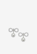 Self-Portrait Crystal Bow Pearl Earrings Pearl SS26-606E-PPEARL_e4c660ee-551f-4f32-836f-e7800c129e61