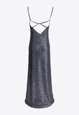 Semper All-Over Sequined Maxi Dress Gray 42584404PIOMBO_38daadd1-5f2f-470c-9b04-71a0536f09df