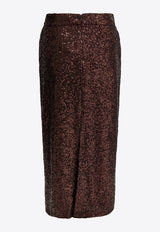 Semper Sequined Midi Pencil Skirt Brown 45204336CAFFE_cd46469e-604c-4a75-ab1a-39530a1aa6f1