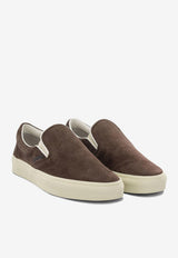 Tom Ford Jude Suede Leather Slip-On Sneakers Brown J1368ICL124NEWD_de2a4d52-c428-4ab8-bdf2-ba2abf53909b
