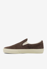 Tom Ford Jude Suede Leather Slip-On Sneakers Brown J1368ICL124NEWD_de2a4d52-c428-4ab8-bdf2-ba2abf53909b