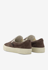 Tom Ford Jude Suede Leather Slip-On Sneakers Brown J1368ICL124NEWD_de2a4d52-c428-4ab8-bdf2-ba2abf53909b