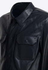 Tom Ford Smooth Leather Overshirt Navy LJS018LMN035UCC_843a9881-9ca2-4e4d-934b-e80966c12b2b