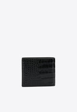 Tom Ford Crocodile Print Leather Wallet Black
