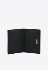 Tom Ford Small Grain Leather Folding Wallet Black
