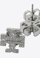Tory Burch Crystal-Embellished Earrings Silver