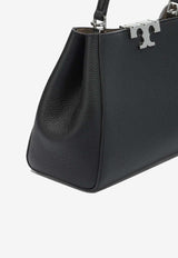 Tory Burch Eleanor Soft Satchel Leather Handbag Black 174980001_ef24d222-06ca-45fa-8301-158e1d186065