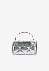 Tory Burch Kira Diamond Quilt Metallic Leather Handbag Silver 174998040_be42a638-da97-48b1-9f96-d75c97514f96