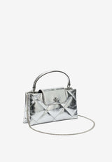 Tory Burch Kira Diamond Quilt Metallic Leather Handbag Silver 174998040_be42a638-da97-48b1-9f96-d75c97514f96