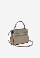Tory Burch Petite Lee Radziwill Handbag in Croc-Embossed Leather Beige 178831250_a08376ce-7013-43d2-ac7e-4de14a6da585