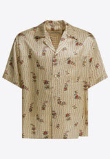 Valentino Floral Print Silk Bowling Shirt Yellow 8V3AA111B9GZC9_b0e313d6-844f-4630-a12e-dbd0d5fec290