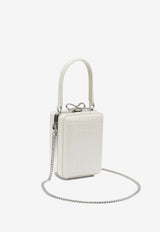 Self-Portrait Croc-Embossed Leather Handbag Cream RS26-302-CCREAM_bcd751cc-25e2-46f5-aad9-de2590284f42