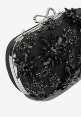 Self-Portrait Crystal Embellished Satin Clutch Bag Black RS26-304-BBLACK_48e22ff5-0d33-4b51-b3cf-9aabc7399cea