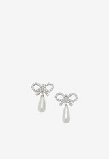 Self-Portrait Crystal Bow Pearl Drop Earrings Pearl RS26-631E-PPEARL_18d55acb-0964-4908-a4a8-2befdf270c55