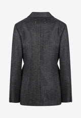 Maison Margiela Single-Breasted Wool Blazer Gray S29BN0412M35569/R_MARGI-855M