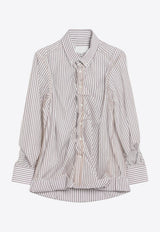 Maison Margiela Striped Layered Tulle Shirt Beige S29DL0218MTN124/R_MARGI-961