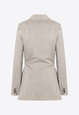 Loewe Melange Wool Wrap Blazer Beige S359Y03XA2WO/R_LOEW-2863