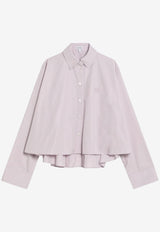 Loewe Anagram Embroidered Trapeze Shirt Lilac S359Y05XEJCO/R_LOEW-6140
