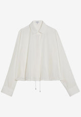 Loewe Balloon Button-Up Silk Shirt White S359Y05XETSI/R_LOEW-2100