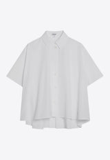 Loewe Short-Sleeved Asymmetric Shirt White S359Y05XEWCO/R_LOEW-2100