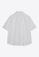 Loewe Short-Sleeved Asymmetric Shirt White S359Y05XEWCO/R_LOEW-2100