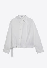 Loewe Draped Buttoned Shirt White S359Y05XG7CO/S_LOEW-2100