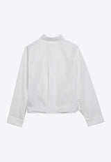 Loewe Draped Buttoned Shirt White S359Y05XG7CO/S_LOEW-2100