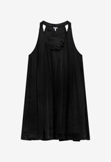 Loewe Trapeze Satin Mini Dress Black S359Y09XH1VI/Q_LOEW-1100