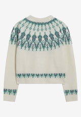 Loewe Fair Isle Wool Sweater White S359Y14KIBWO/S_LOEW-2093