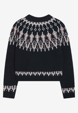 Loewe Fair Isle Wool Sweater Navy S359Y14KIBWO/S_LOEW-4746