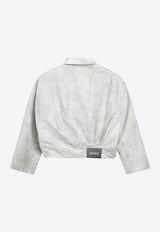 Loewe Draped Zip-Up Jacket Gray S359Y50XAECO/S_LOEW-1130