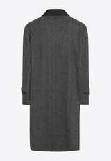 Maison Margiela Single-Breasted Wool Coat Blue S50AA0159M35485/R_MARGI-001F