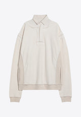 Maison Margiela Distressed-Effect Polo Sweatshirt Ecru S50GU0227M25022/Q_MARGI-102