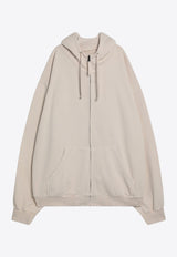 Maison Margiela Numeric Logo Oversized Zip-Up Hoodie Ecru S50HG0049M25017/Q_MARGI-104
