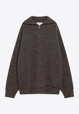 Maison Margiela Wool-Blend Zip Sweater Brown S50HL0046M13151/R_MARGI-144F