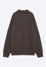 Maison Margiela Wool-Blend Zip Sweater Brown S50HL0046M13151/R_MARGI-144F