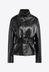 Maison Margiela Laminated High-Neck Jacket Black S51AM0504M35599/R_MARGI-900