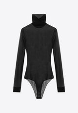 Maison Margiela Semi-Transparent Turtleneck Bodysuit Black S51NA0105M20088/Q_MARGI-900